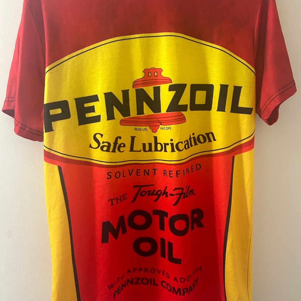 Pennzoil Red and Yellow Graphic Men's Shirt